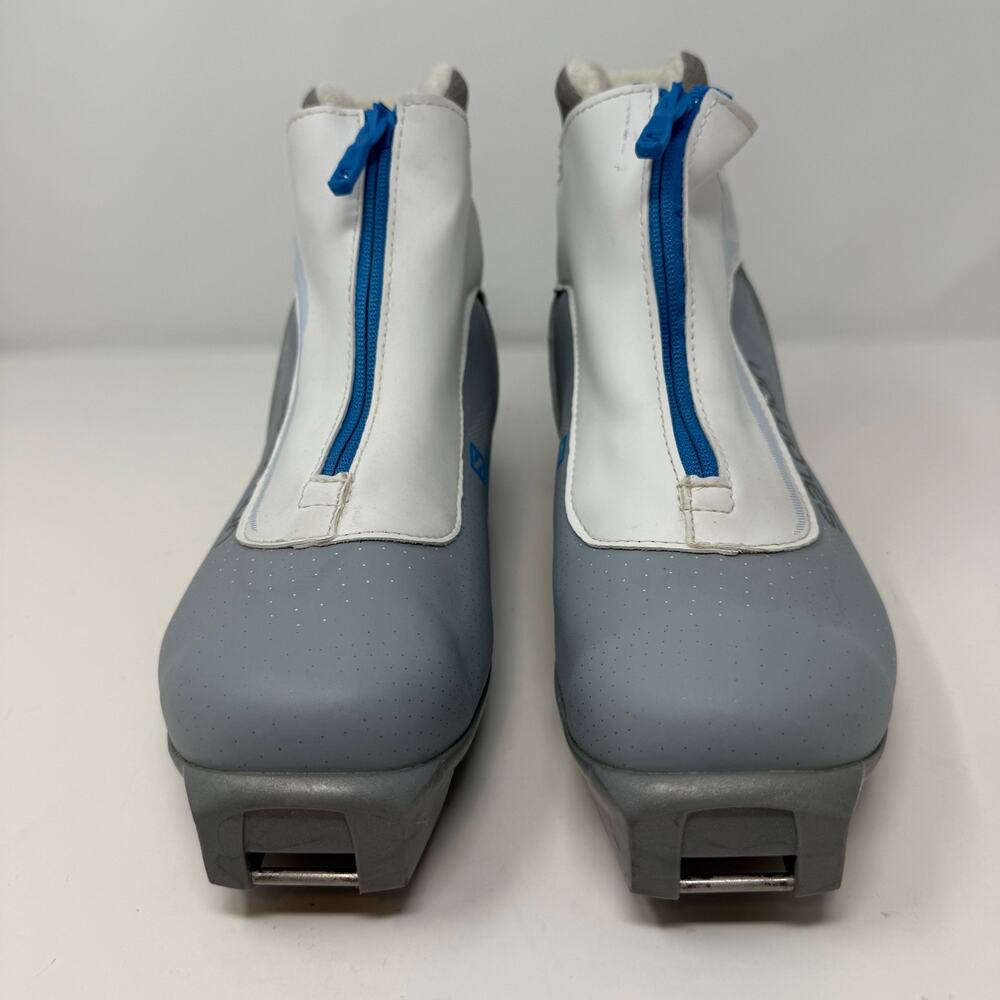 Salomon Siam5 Cross Country Ski Boot Women's 9.5 Grey White Blue - Picture 2 of 16